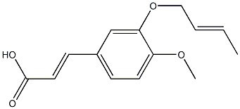 3-[3-(but-2-en-1-yloxy)-4-methoxyphenyl]prop-2-enoic acid 구조식 이미지