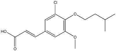 3-[3-chloro-5-methoxy-4-(3-methylbutoxy)phenyl]prop-2-enoic acid 구조식 이미지