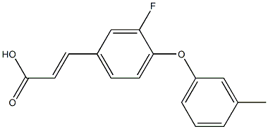 3-[3-fluoro-4-(3-methylphenoxy)phenyl]prop-2-enoic acid 구조식 이미지