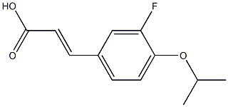3-[3-fluoro-4-(propan-2-yloxy)phenyl]prop-2-enoic acid 구조식 이미지