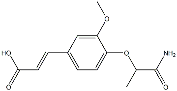 3-[4-(1-carbamoylethoxy)-3-methoxyphenyl]prop-2-enoic acid 구조식 이미지