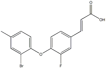 3-[4-(2-bromo-4-methylphenoxy)-3-fluorophenyl]prop-2-enoic acid Structure