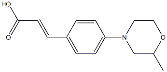 3-[4-(2-methylmorpholin-4-yl)phenyl]prop-2-enoic acid 구조식 이미지