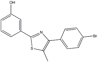 3-[4-(4-bromophenyl)-5-methyl-1,3-thiazol-2-yl]phenol 구조식 이미지