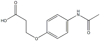 3-[4-(acetylamino)phenoxy]propanoic acid Structure