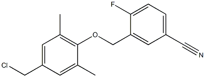 3-[4-(chloromethyl)-2,6-dimethylphenoxymethyl]-4-fluorobenzonitrile 구조식 이미지