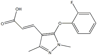 3-[5-(2-fluorophenoxy)-1,3-dimethyl-1H-pyrazol-4-yl]prop-2-enoic acid Structure