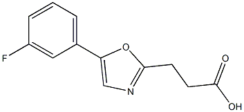 3-[5-(3-fluorophenyl)-1,3-oxazol-2-yl]propanoic acid 구조식 이미지