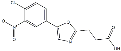 3-[5-(4-chloro-3-nitrophenyl)-1,3-oxazol-2-yl]propanoic acid 구조식 이미지