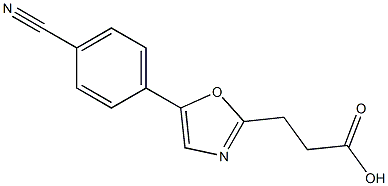 3-[5-(4-cyanophenyl)-1,3-oxazol-2-yl]propanoic acid Structure