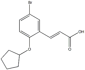 3-[5-bromo-2-(cyclopentyloxy)phenyl]prop-2-enoic acid Structure