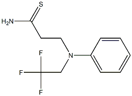 3-[phenyl(2,2,2-trifluoroethyl)amino]propanethioamide 구조식 이미지