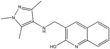 3-{[(1,3,5-trimethyl-1H-pyrazol-4-yl)amino]methyl}quinolin-2-ol Structure