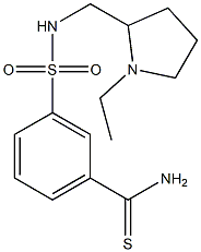 3-{[(1-ethylpyrrolidin-2-yl)methyl]sulfamoyl}benzene-1-carbothioamide 구조식 이미지