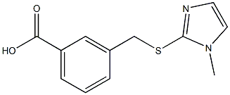 3-{[(1-methyl-1H-imidazol-2-yl)thio]methyl}benzoic acid 구조식 이미지