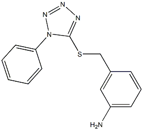 3-{[(1-phenyl-1H-1,2,3,4-tetrazol-5-yl)sulfanyl]methyl}aniline 구조식 이미지