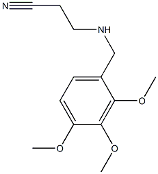 3-{[(2,3,4-trimethoxyphenyl)methyl]amino}propanenitrile Structure