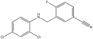 3-{[(2,4-dichlorophenyl)amino]methyl}-4-fluorobenzonitrile 구조식 이미지