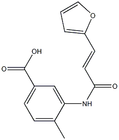 3-{[(2E)-3-(2-furyl)prop-2-enoyl]amino}-4-methylbenzoic acid 구조식 이미지