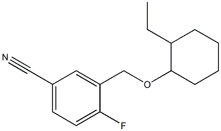 3-{[(2-ethylcyclohexyl)oxy]methyl}-4-fluorobenzonitrile Structure
