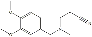 3-{[(3,4-dimethoxyphenyl)methyl](methyl)amino}propanenitrile 구조식 이미지
