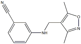 3-{[(3,5-dimethyl-1,2-oxazol-4-yl)methyl]amino}benzonitrile Structure