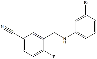 3-{[(3-bromophenyl)amino]methyl}-4-fluorobenzonitrile 구조식 이미지