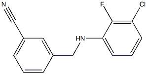 3-{[(3-chloro-2-fluorophenyl)amino]methyl}benzonitrile 구조식 이미지