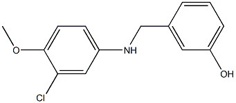 3-{[(3-chloro-4-methoxyphenyl)amino]methyl}phenol 구조식 이미지