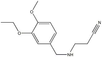 3-{[(3-ethoxy-4-methoxyphenyl)methyl]amino}propanenitrile 구조식 이미지