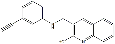 3-{[(3-ethynylphenyl)amino]methyl}quinolin-2-ol Structure