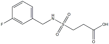 3-{[(3-fluorophenyl)methyl]sulfamoyl}propanoic acid 구조식 이미지