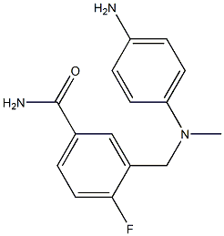 3-{[(4-aminophenyl)(methyl)amino]methyl}-4-fluorobenzamide 구조식 이미지