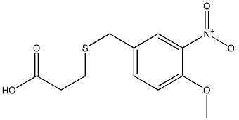 3-{[(4-methoxy-3-nitrophenyl)methyl]sulfanyl}propanoic acid 구조식 이미지