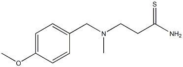 3-{[(4-methoxyphenyl)methyl](methyl)amino}propanethioamide 구조식 이미지