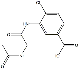 3-{[(acetylamino)acetyl]amino}-4-chlorobenzoic acid 구조식 이미지