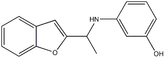 3-{[1-(1-benzofuran-2-yl)ethyl]amino}phenol 구조식 이미지