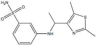 3-{[1-(2,5-dimethyl-1,3-thiazol-4-yl)ethyl]amino}benzene-1-sulfonamide Structure