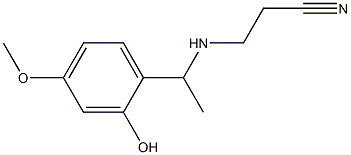 3-{[1-(2-hydroxy-4-methoxyphenyl)ethyl]amino}propanenitrile Structure