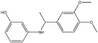 3-{[1-(3,4-dimethoxyphenyl)ethyl]amino}phenol Structure