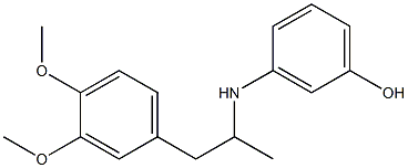3-{[1-(3,4-dimethoxyphenyl)propan-2-yl]amino}phenol Structure