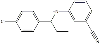 3-{[1-(4-chlorophenyl)propyl]amino}benzonitrile Structure
