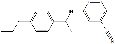 3-{[1-(4-propylphenyl)ethyl]amino}benzonitrile Structure