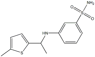 3-{[1-(5-methylthiophen-2-yl)ethyl]amino}benzene-1-sulfonamide Structure