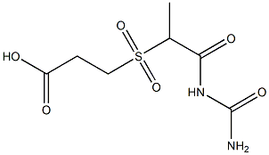 3-{[1-(carbamoylamino)-1-oxopropane-2-]sulfonyl}propanoic acid Structure