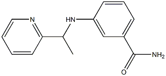 3-{[1-(pyridin-2-yl)ethyl]amino}benzamide Structure