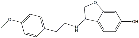 3-{[2-(4-methoxyphenyl)ethyl]amino}-2,3-dihydro-1-benzofuran-6-ol 구조식 이미지