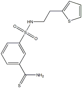 3-{[2-(thiophen-2-yl)ethyl]sulfamoyl}benzene-1-carbothioamide 구조식 이미지