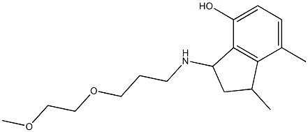 3-{[3-(2-methoxyethoxy)propyl]amino}-1,7-dimethyl-2,3-dihydro-1H-inden-4-ol Structure