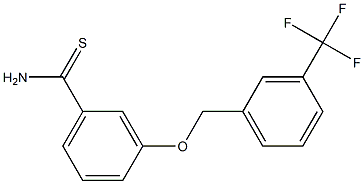 3-{[3-(trifluoromethyl)phenyl]methoxy}benzene-1-carbothioamide 구조식 이미지